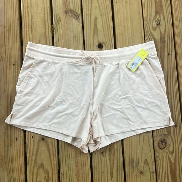 NWT All in Motion Size 3X Ivory Beige French Terry Shorts - Picture 3 of 9